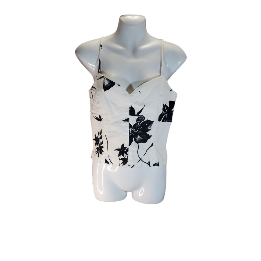 WHITE HOUSE BLACK MARKET crop bustier top S
